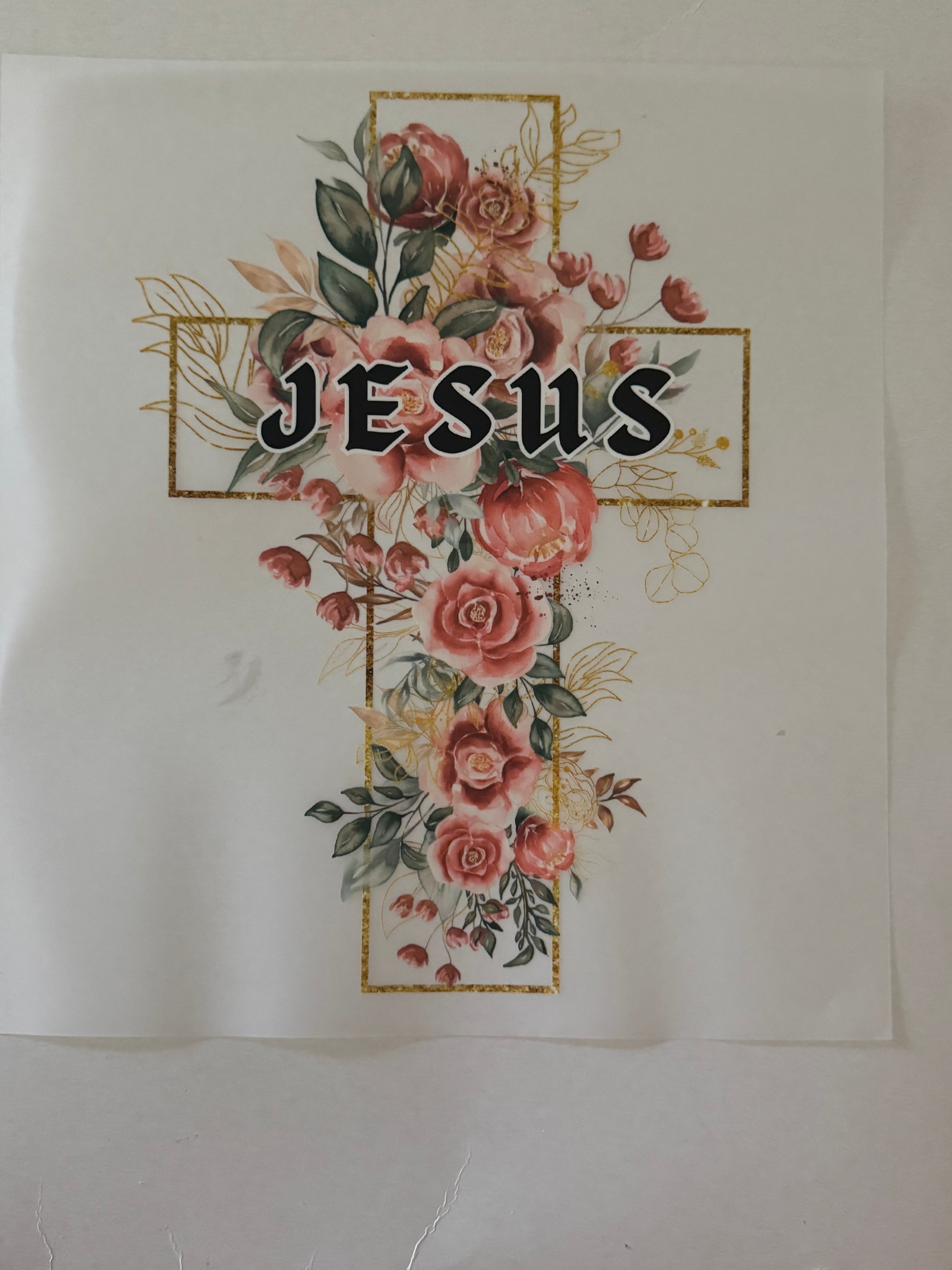 Jesus with Cross Heat Transfer