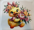 Duck with Flower Transfers